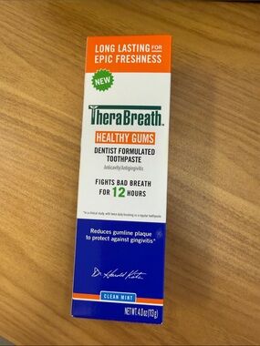 NWT TheraBreath Healthy Gums Dentist Formulated Toothpaste - Clean Mint